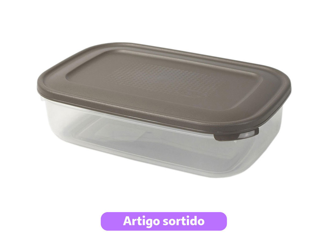 CAIXA RECTANGULAR CODIL 18.8X12.4X5.3CM CORES SORTIDAS
