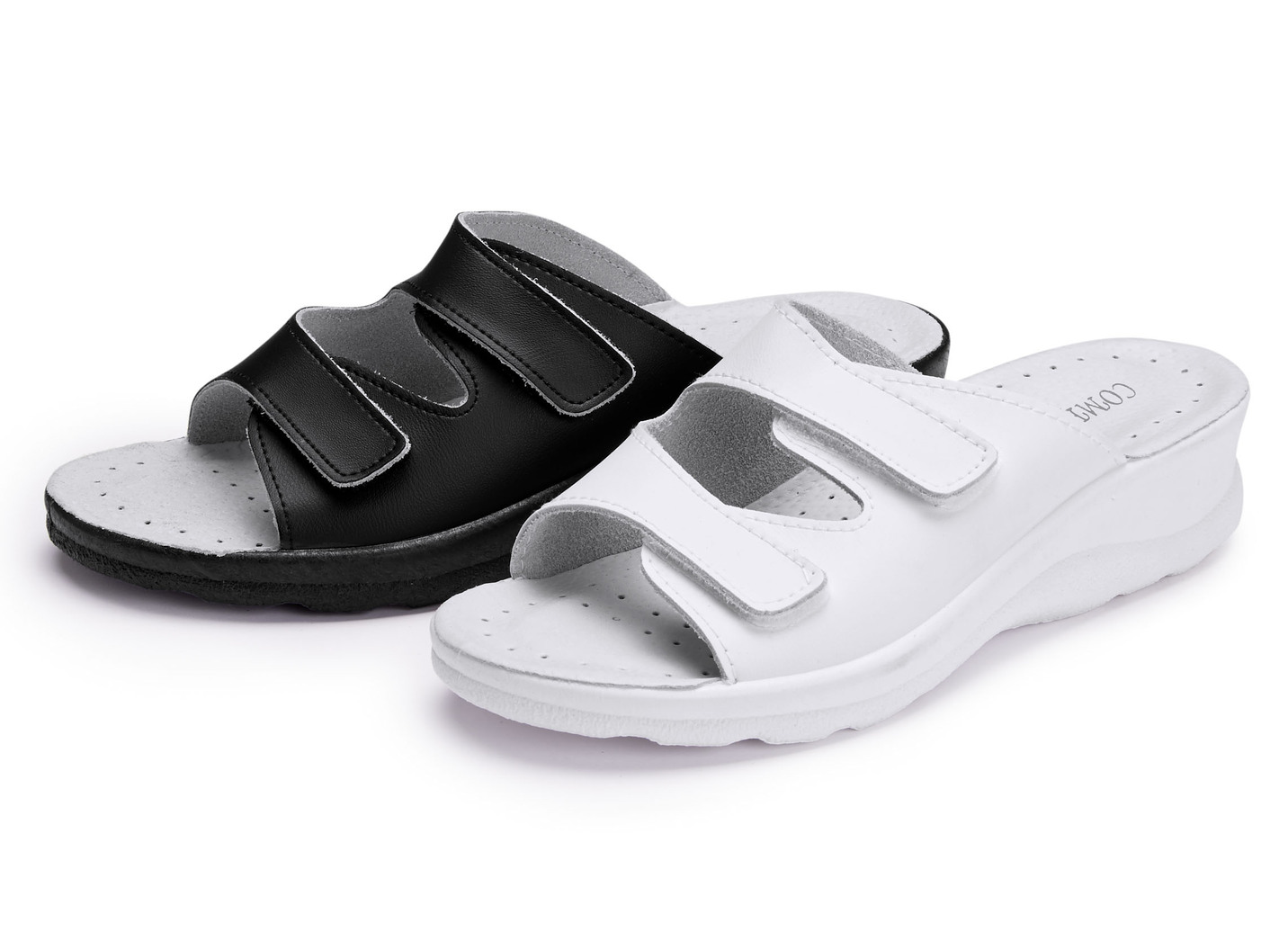 Zweierpack Pantoletten aus Nappaleder