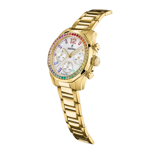 Festina Rainbow 20609 Dameur, Guld/Multi, 38 mm
