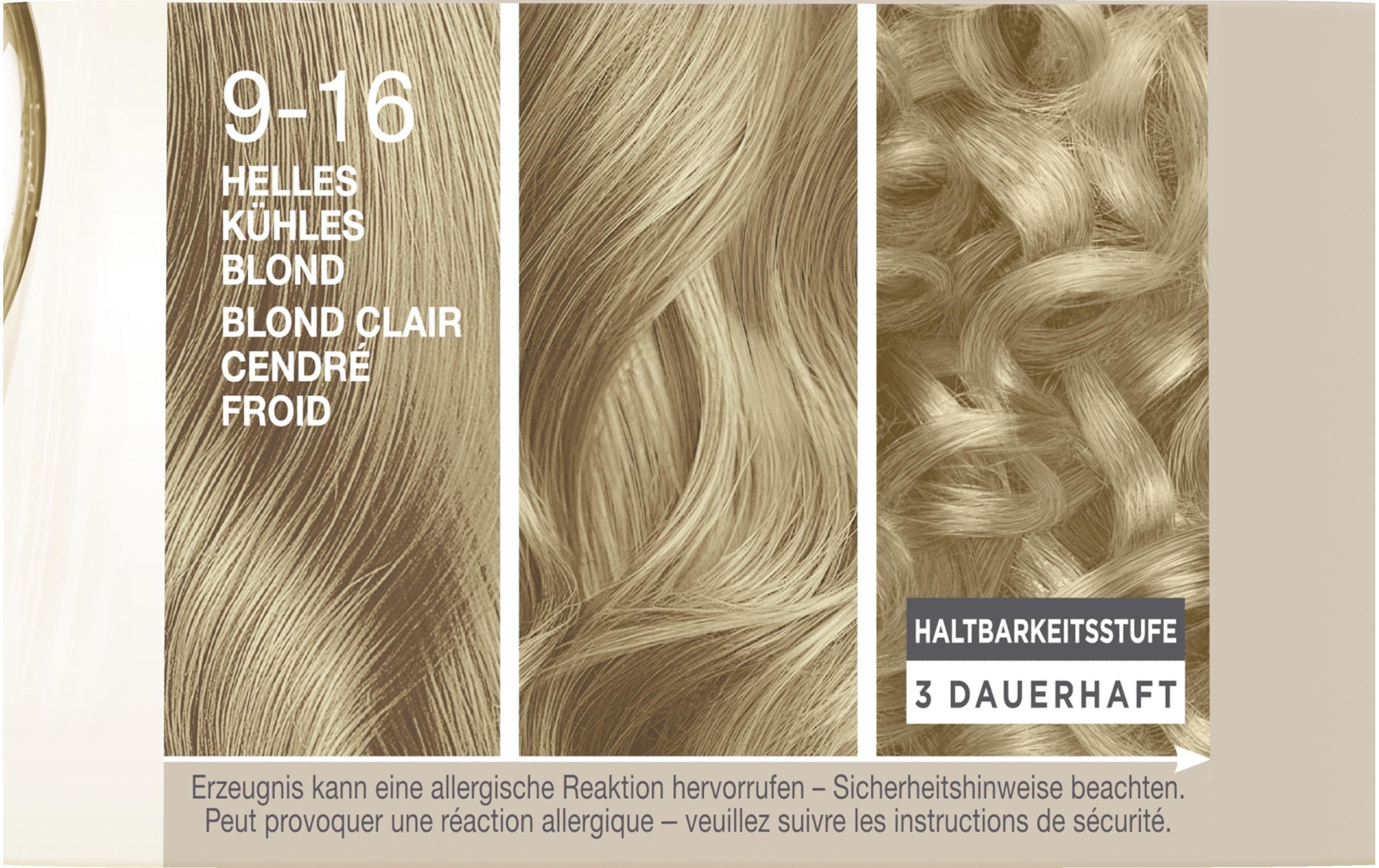 Haarcoloration Creme Supreme 9-16 Helles Kühles BlondColoration, schützt das Haar sichtbar vor Haarschäden