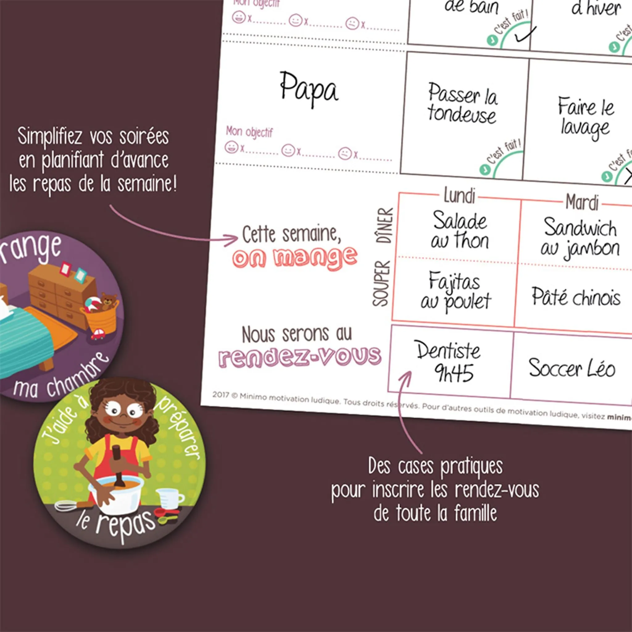 Minimo Calendrier - Organisateur Familial