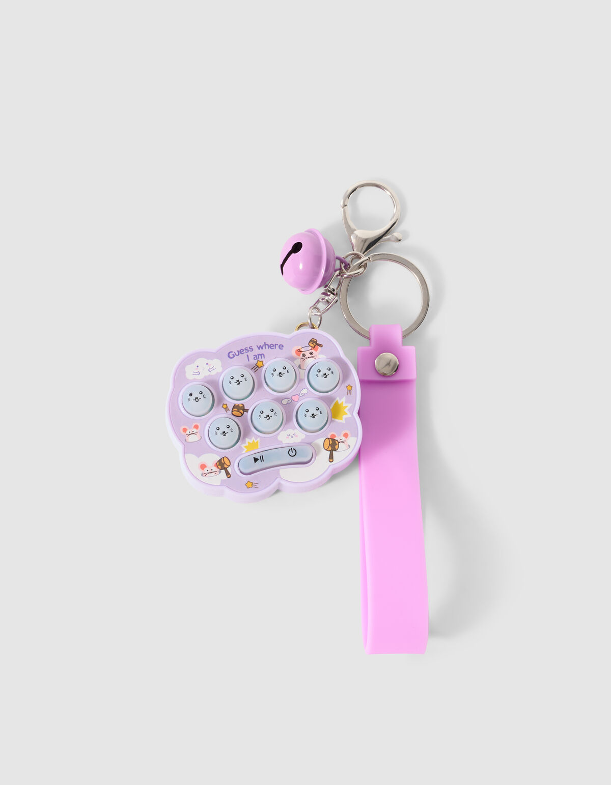 Happy Pop-it Sleutelhanger Paars