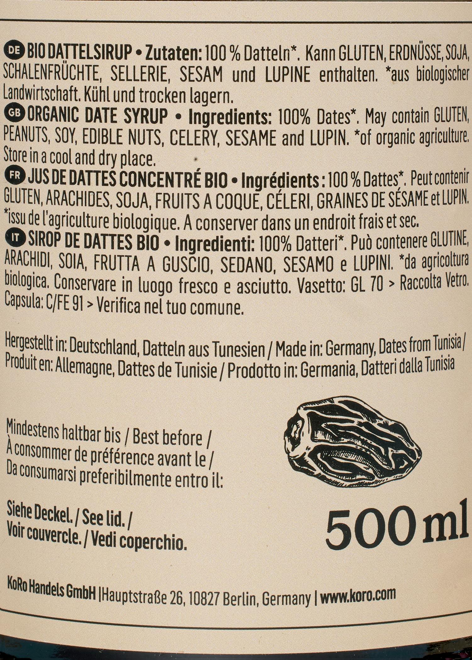 Bio Dattelsirup 500 ml
