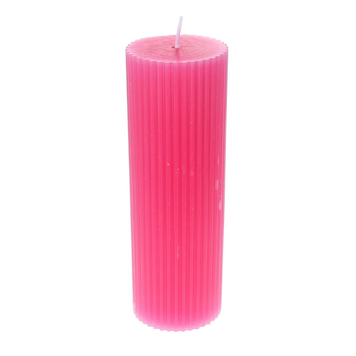 Bougie striée rose fuchsia Atelier jasmin