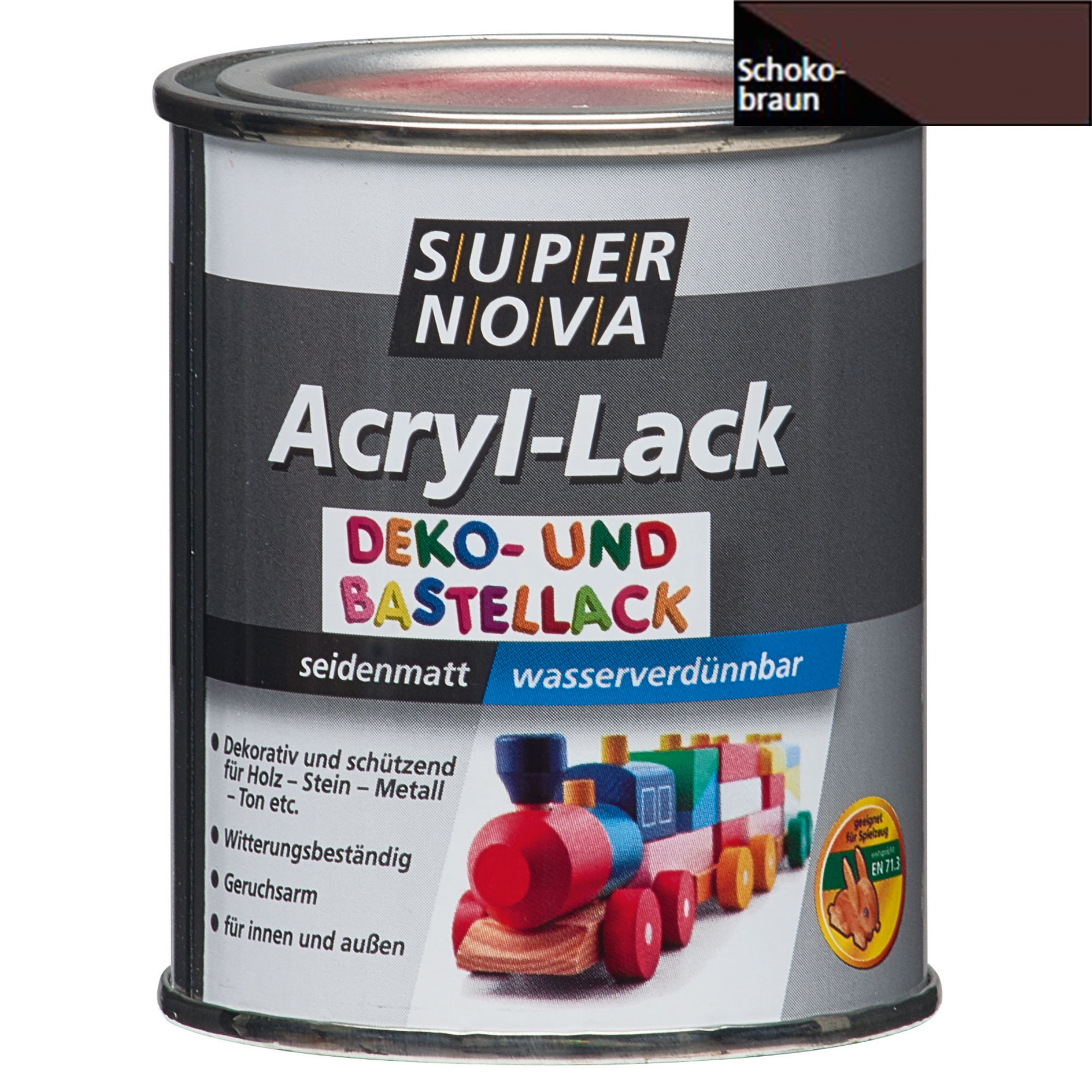 Acryl-Bastellack - schokobraun - 125 ml
