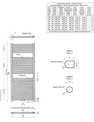 Calor Elara sierradiator antraciet 181.7x60cm 1067W