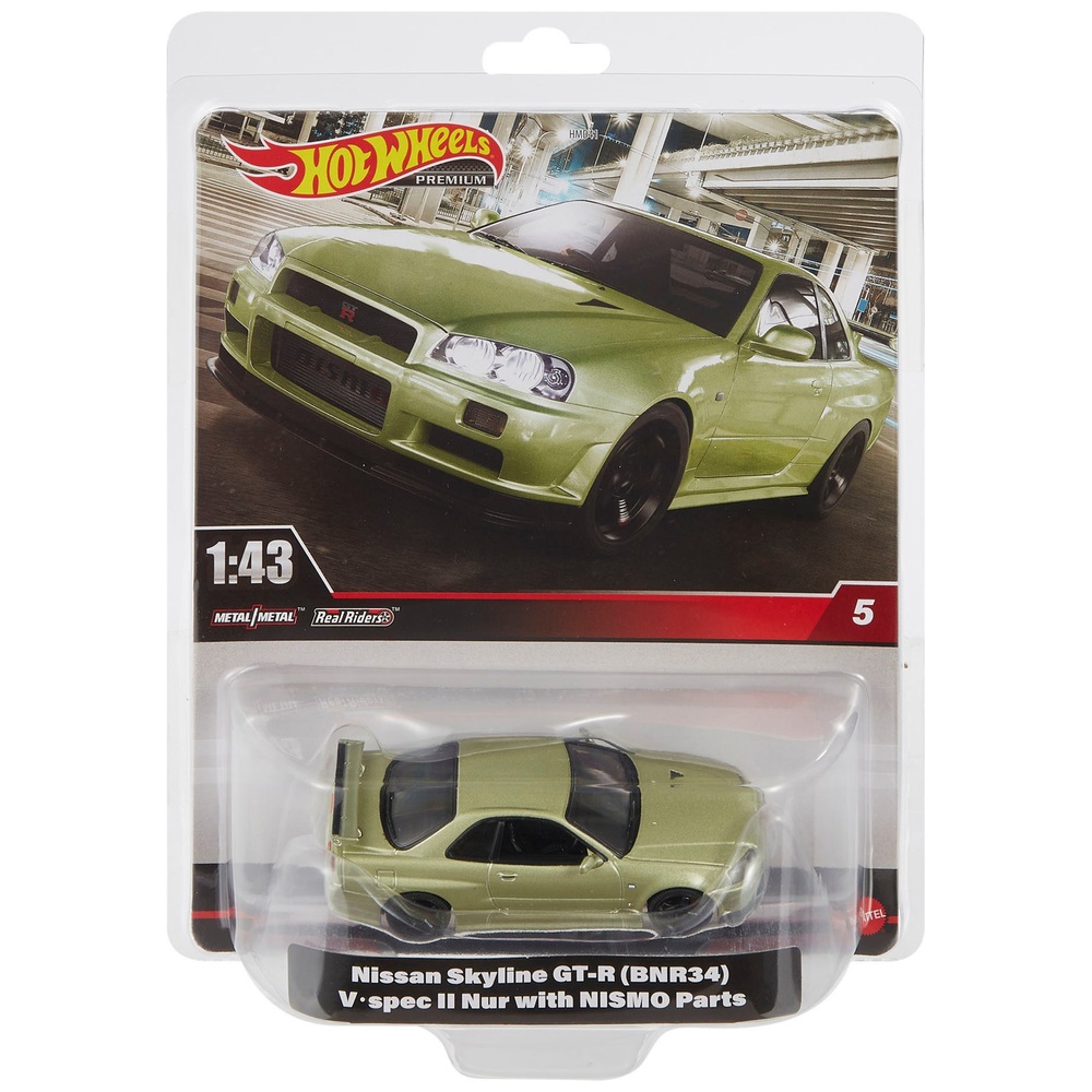 Hot Wheels Premium Nissan Skyline GT-R (BNR34) im Maßstab 1:43