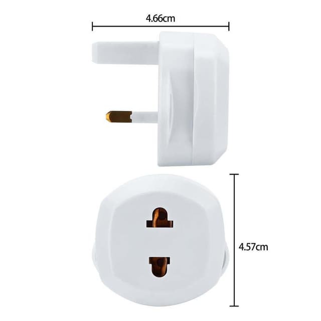 4x Stikkontaktadapter Rejsekonverter (britisk type g