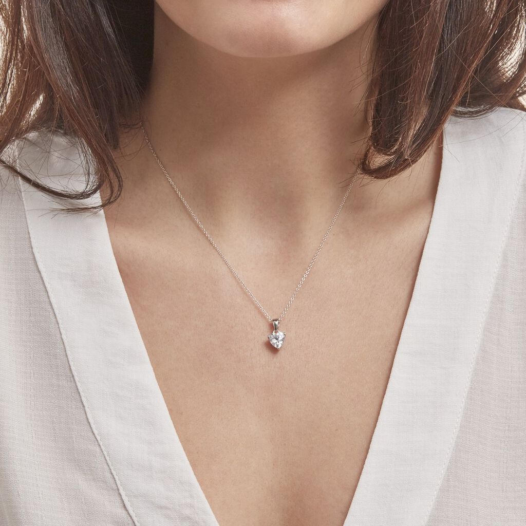 Collier Azenor Argent Blanc Oxyde De Zirconium