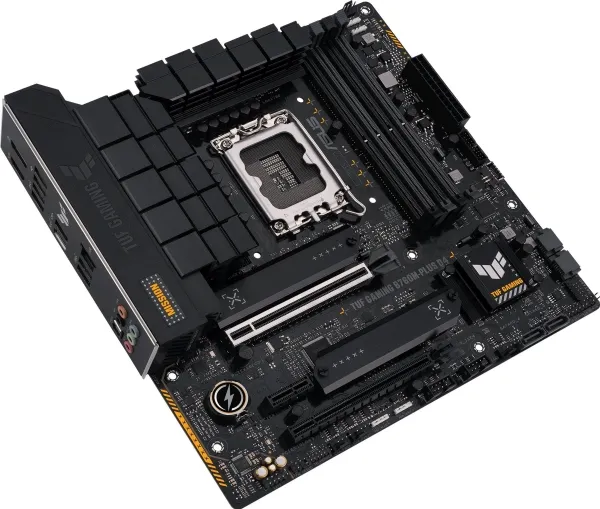 ASUS TUF GAMING B760M-PLUS D4 - Bundkort - micro ATX - LGA1700 sokkel - B760 Chipset - USB-C 3.2 Gen 2x2, USB 3.2 Gen 2, USB 3.2 Gen 1 - 2.5 Gigabit LAN - onboard grafik (CPU påkrævet) - HD Audio (8-kanaler)