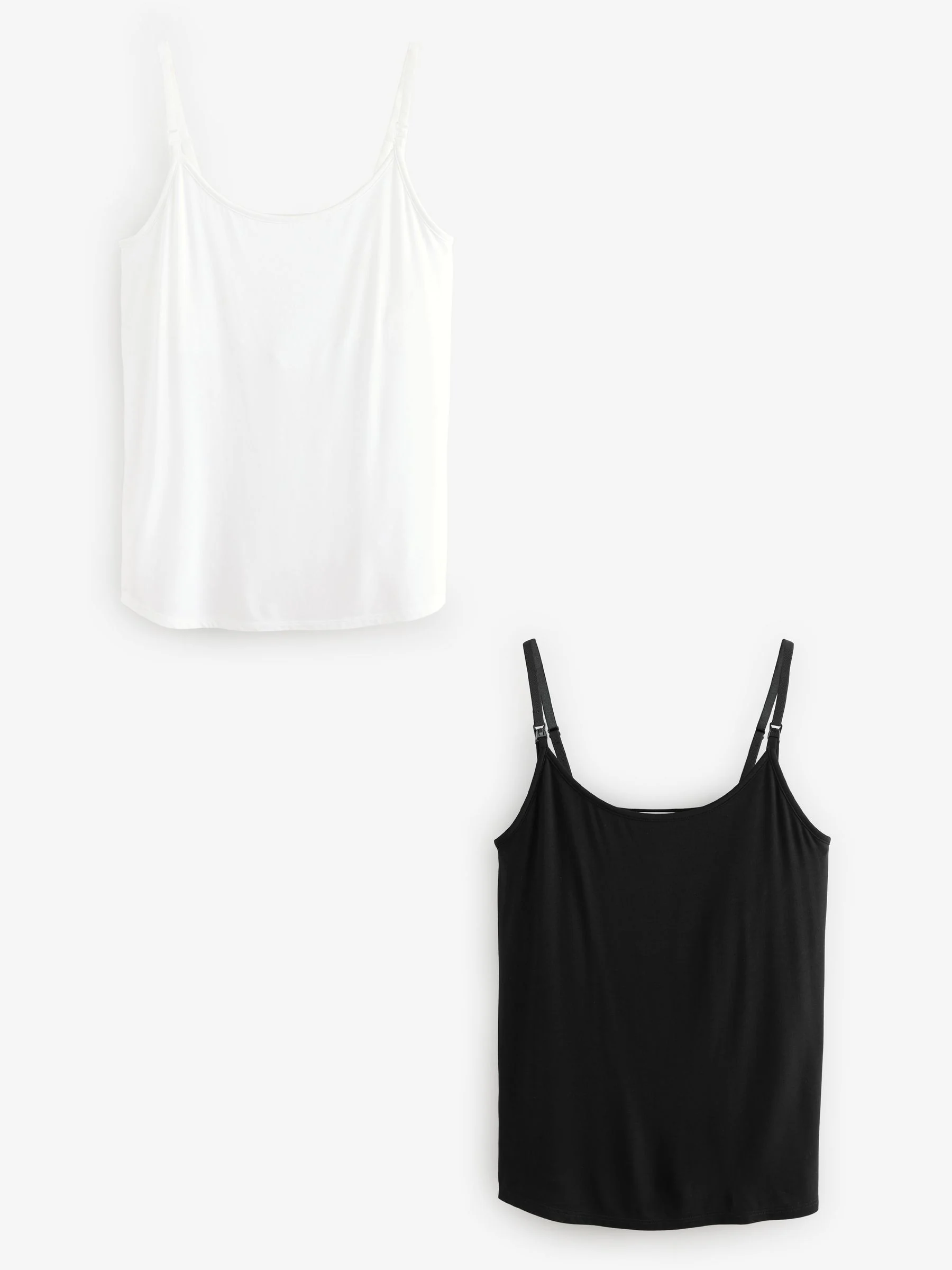 Zwart/wit - Maternity Nursing Vests 2 Pack