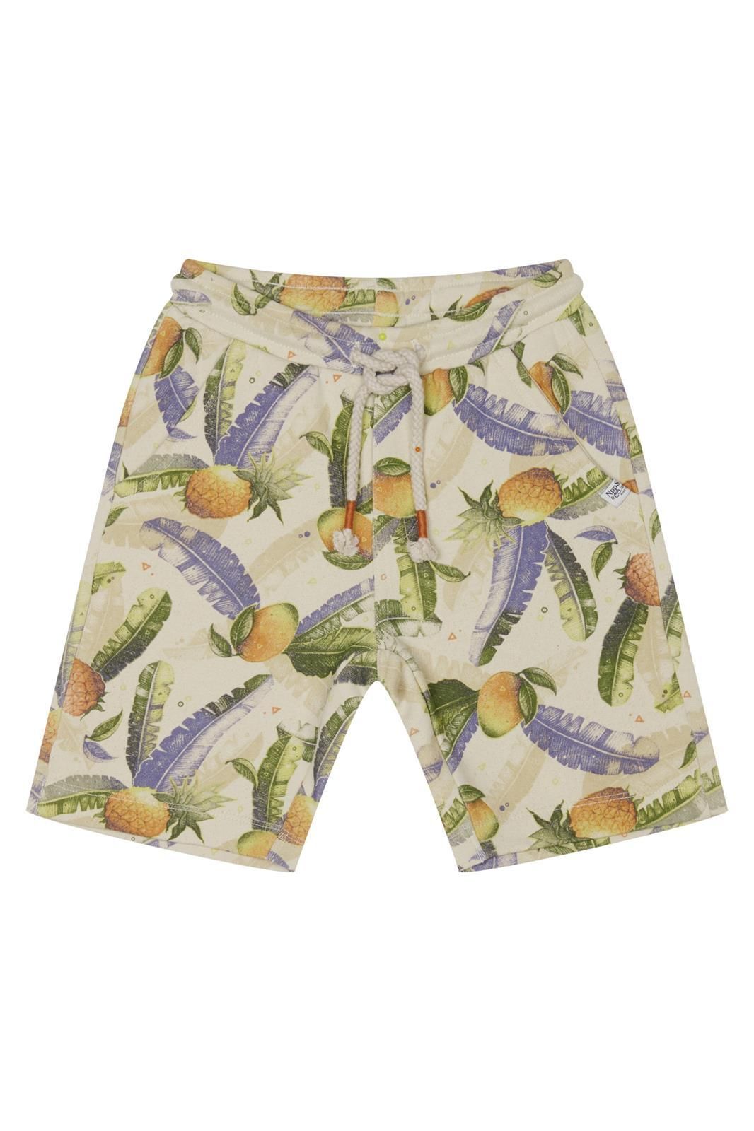 Noppies Kids Korte Broek Lamar - Tropical pattern Off white