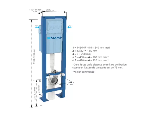 Bati support SIAMP Ingenio Premium quieto