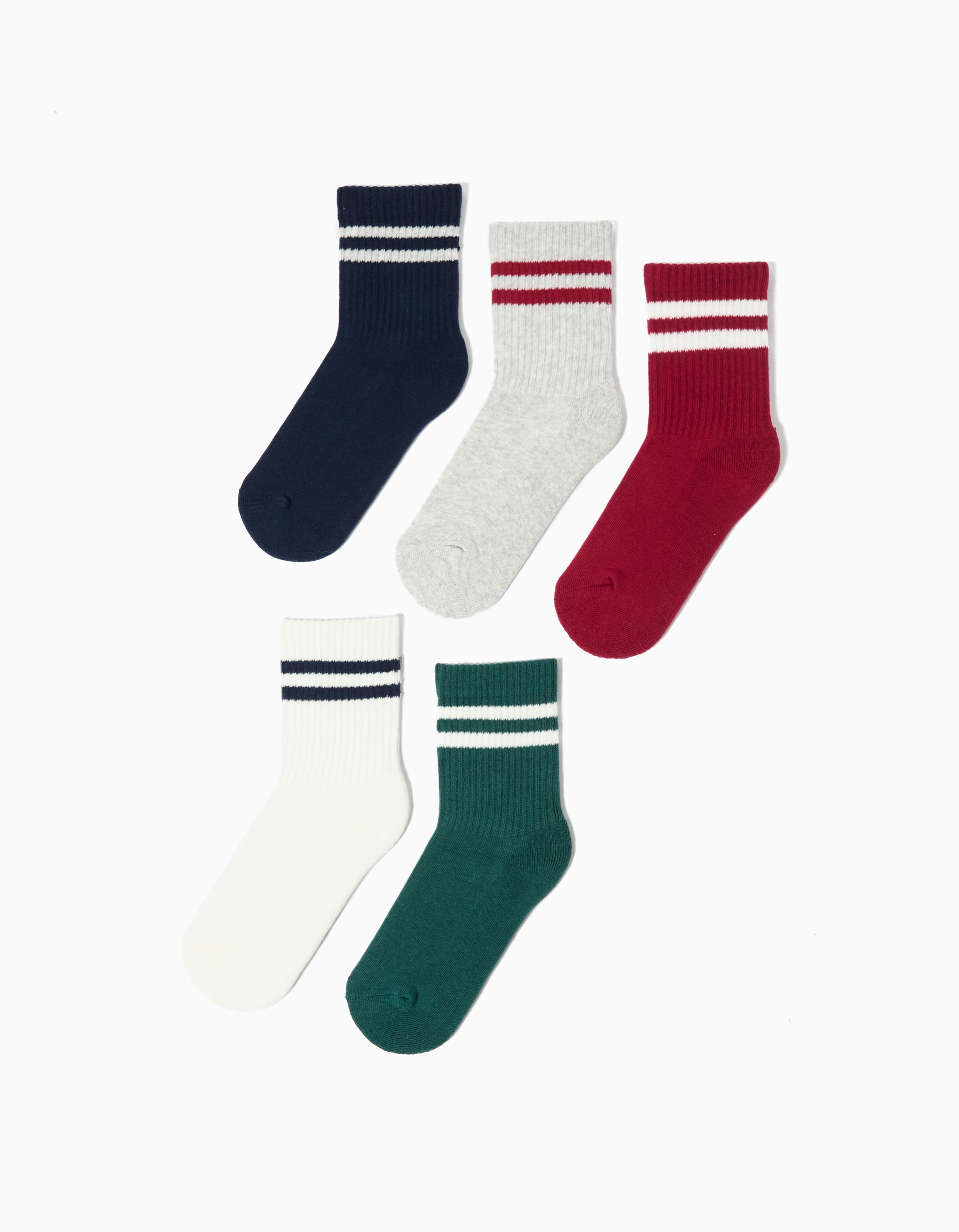 Pack 5 Pares de Meias, Menino, Multicolor