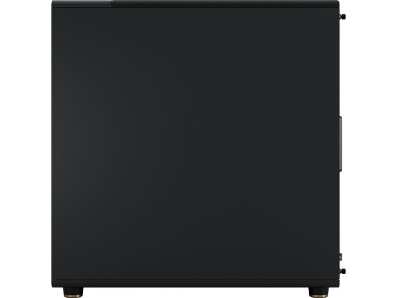 Fractal Design PC-Gehäuse North XL TG Schwarz Elegantes Gehäuse mit Seitenfenster und offener Front aus echtem Walnussholz
