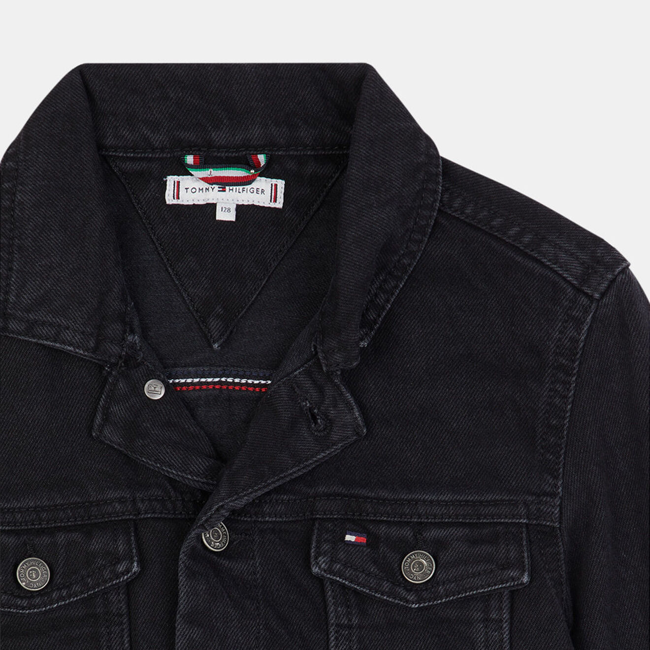 Tommy Hilfiger Veste en Jean en Coton recyclé noire