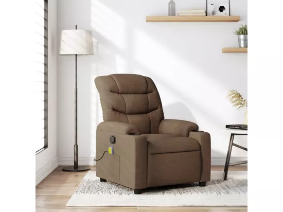 Fauteuil massant inclinable Marron Tissu