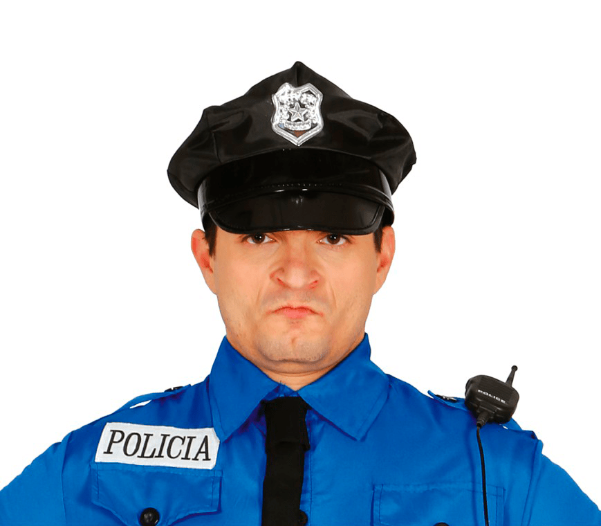 Politie Pet Heren Zwart