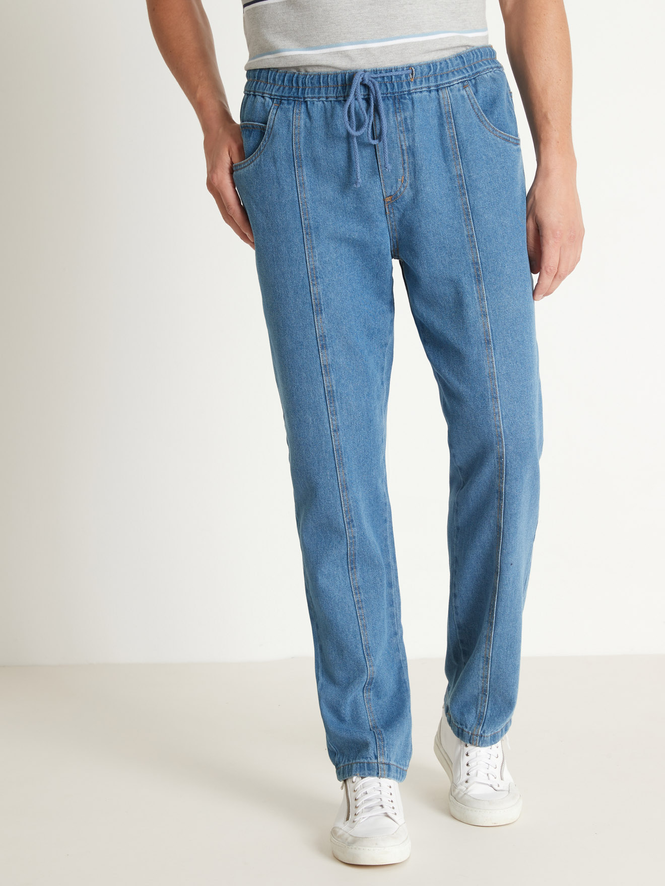 Pantalon 5 poches denim léger