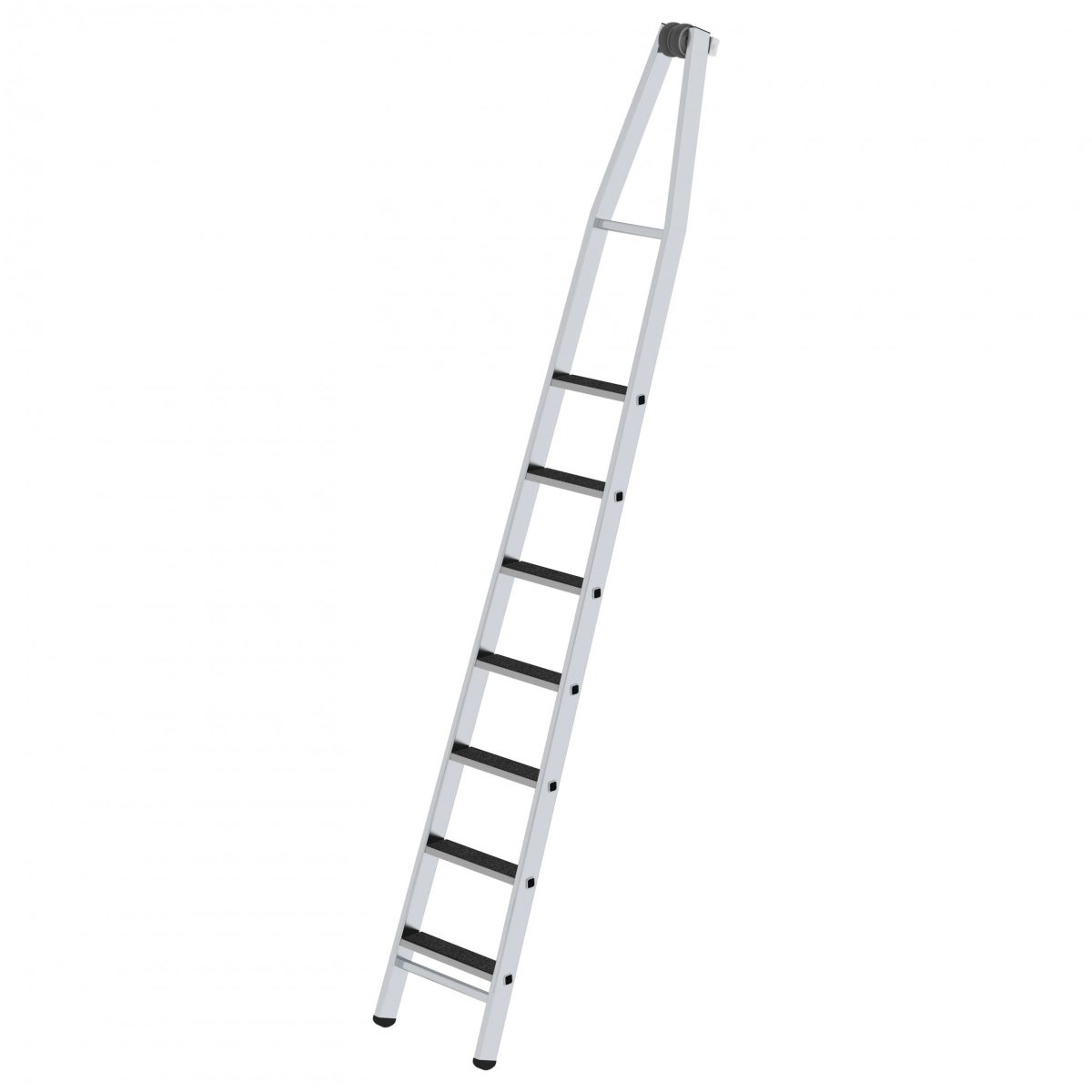 MUNK trap voor glasreiniger met nivello dwarsbalk clip-trede R13, 7-trede bovendeel