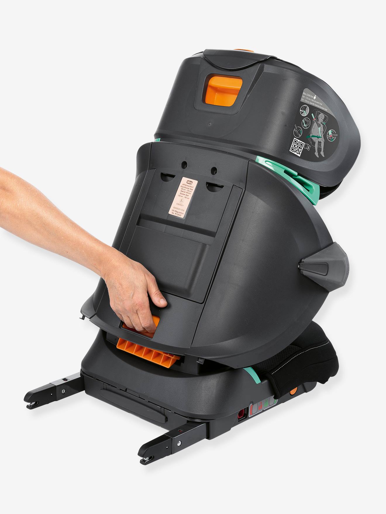 Cadeira auto dobrável Chicco Fold&Go i-Size, preta lisa