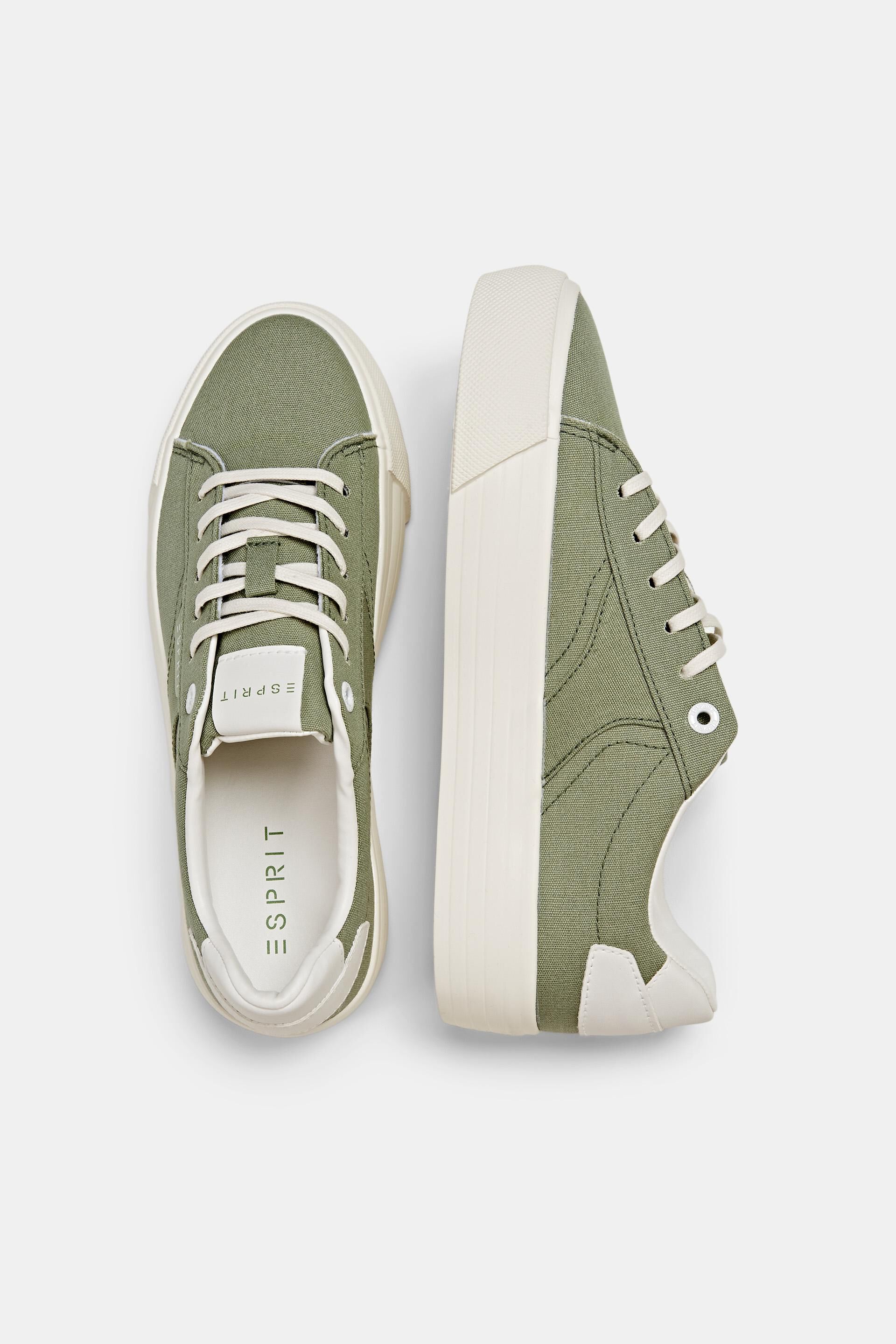 Sneakers en toile dotées d’une semelle à plateau