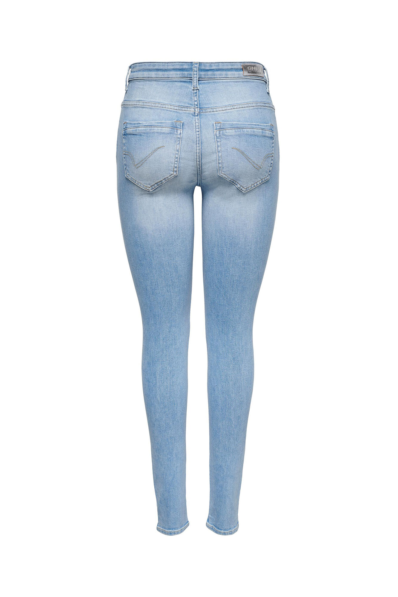Calça jeans skinny de cintura média