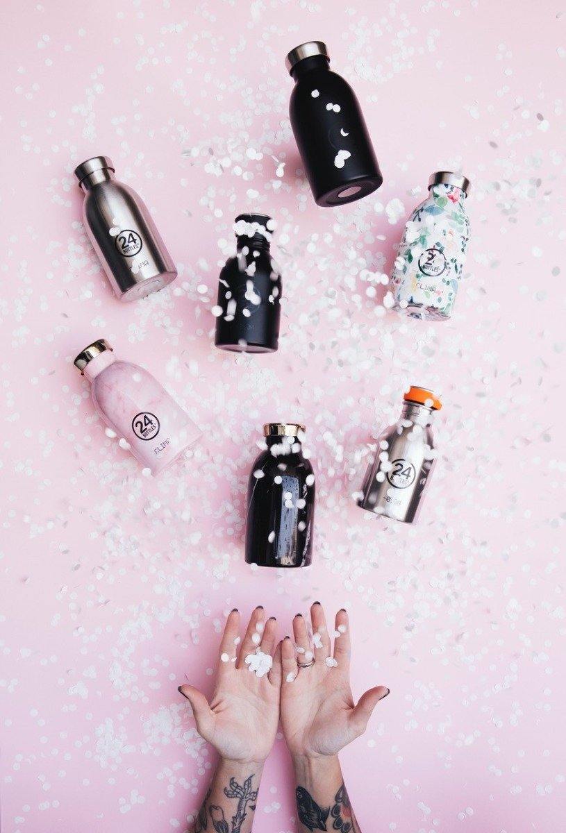 24Bottles  Clima flaske, Black marble  - 330 ml.