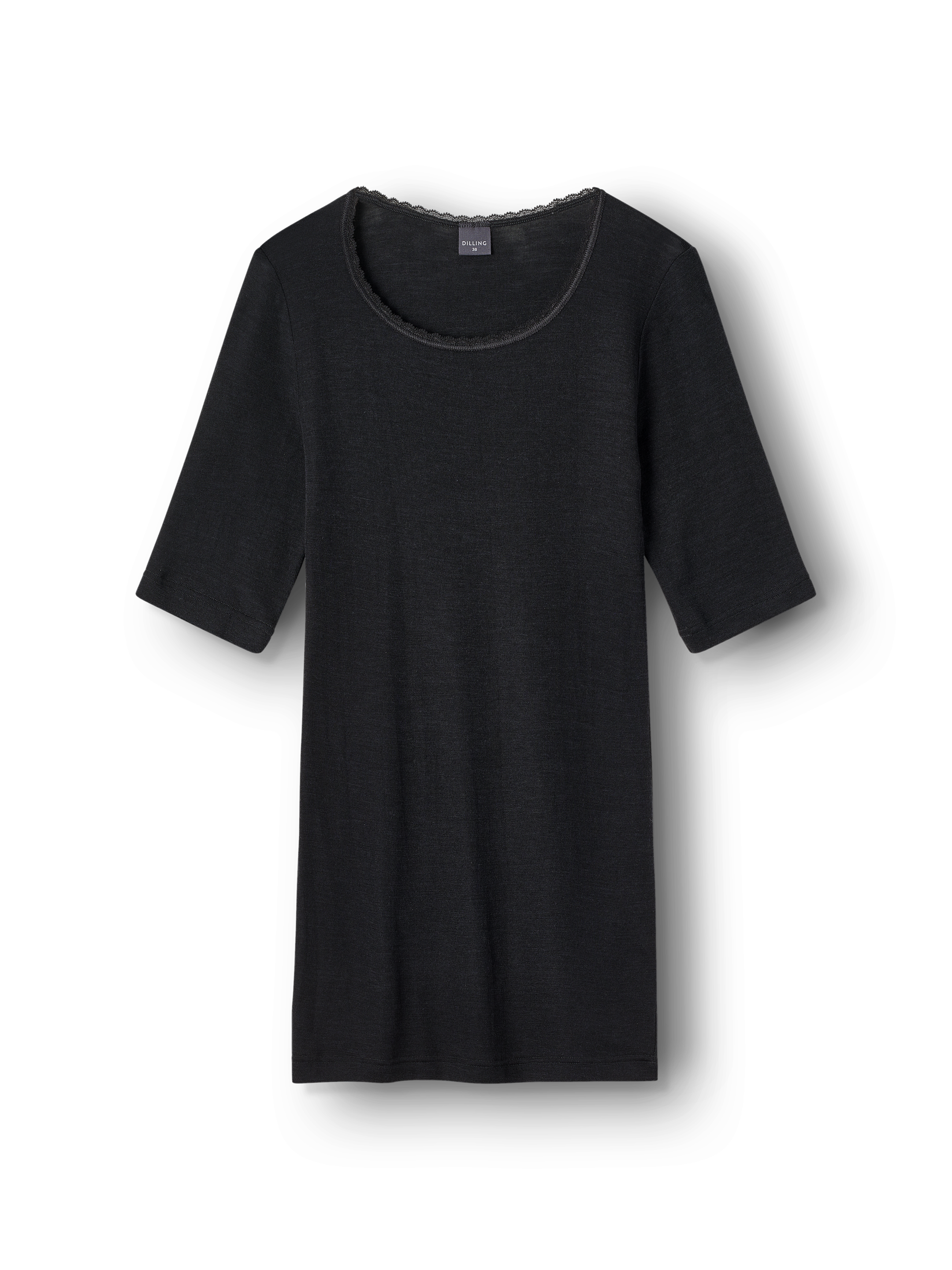 T-shirt van merinowol/zijde voor dames