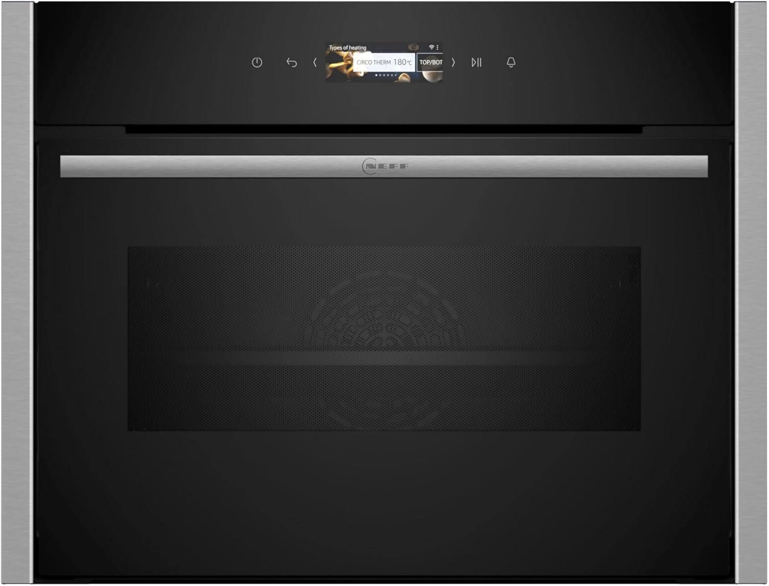 NEFF C24MR21N0, N70, Compact-Backofen mit Mikrowelle, Made in Germany, Full Touch TFT-Display, Inverter-Technologie, Soft Open and Close, Favorit-Funktion, Home Connect, 60 x 45cm, Edelstahl