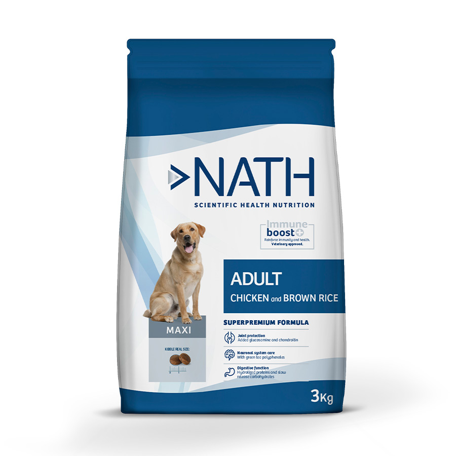 Ração para cães Nath Adult Maxi com sabor de frango