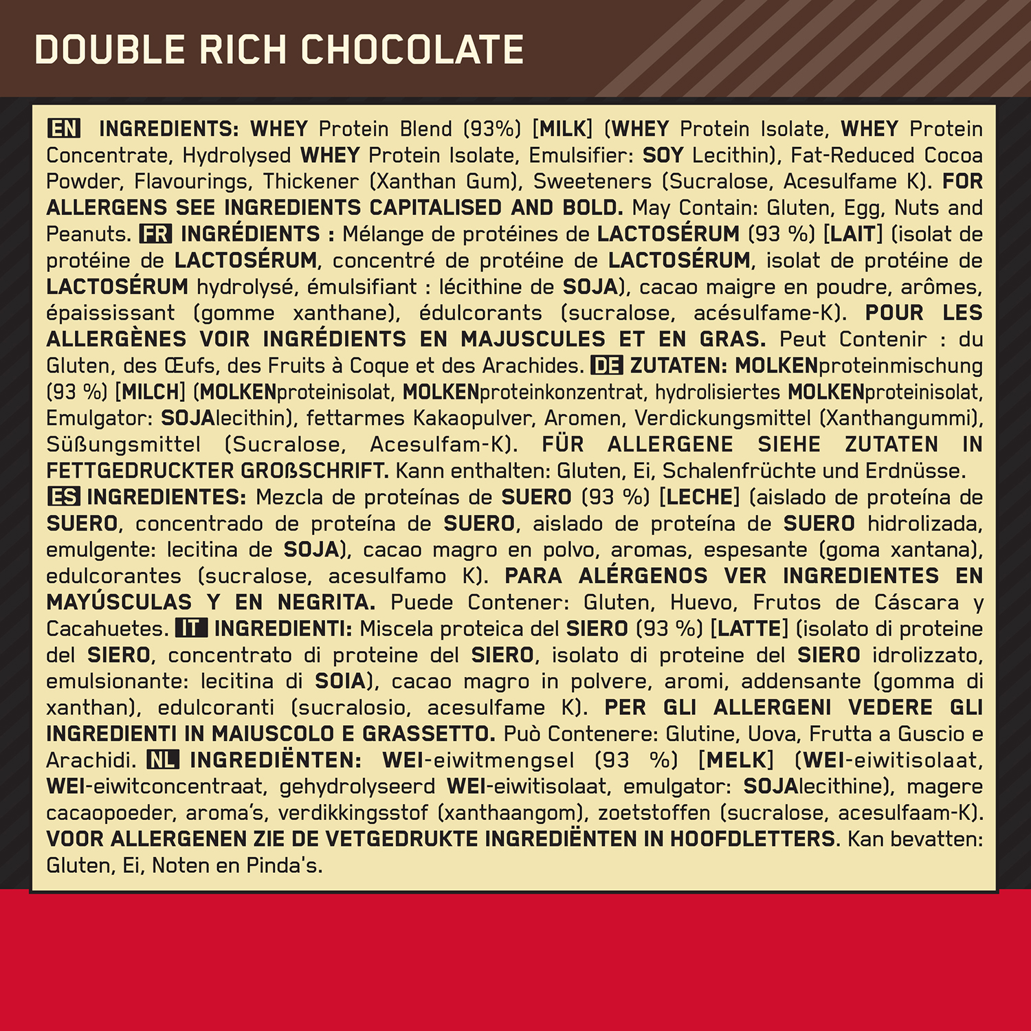 Optimum Nutrition Whey Protein Gold Standard 908 g Double Rich Chocolate