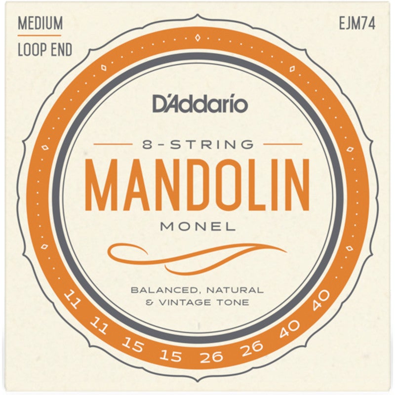 D'Addario EJM74 Monel Medium 11-40 snaren voor mandoline