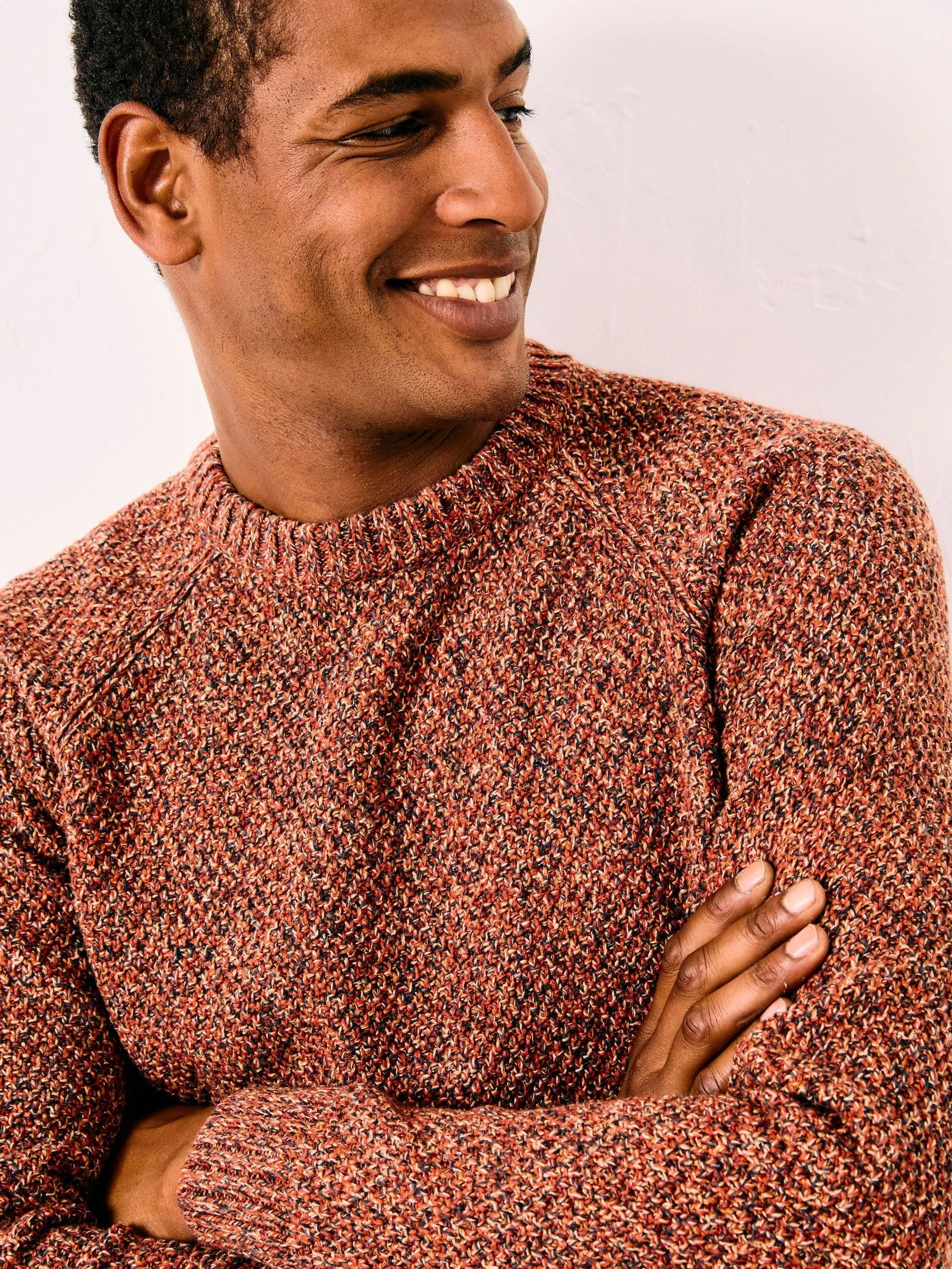 Rood - FatFace Crew Neck Knitted Jumper