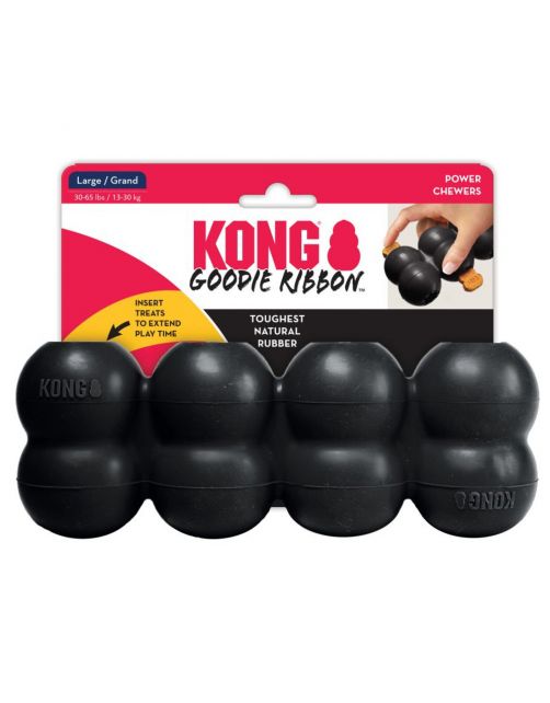 Kong Extreme Goodie Ribbon Zwart - Hondenspeelgoed