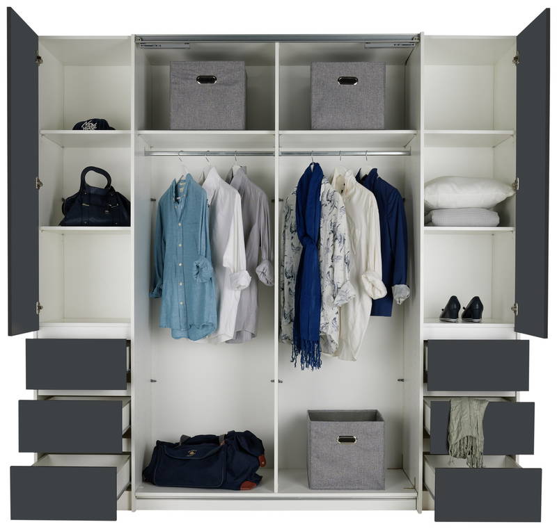 Z2 Dreh-/Schwebetürenschrank 4trg FABIO
