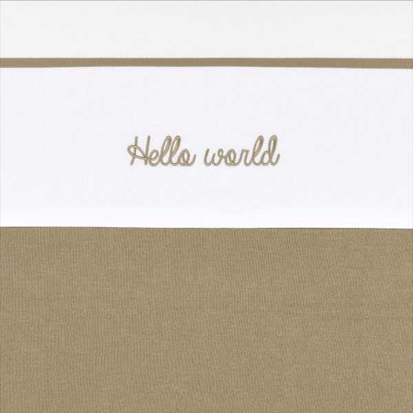 Meyco Hello World Ledikantlaken - 100 x 150 cm - Taupe