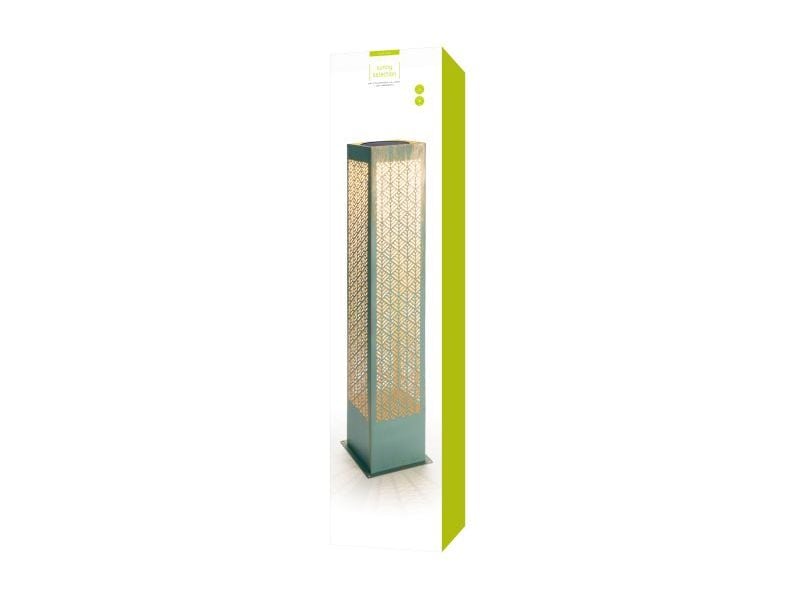 STT Windlicht Solar Antic Pillar Sofia, 78 cm, Aqua Solarleuchte zum Aufstellen
