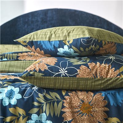 Linge de lit polycoton grandes fleurs
