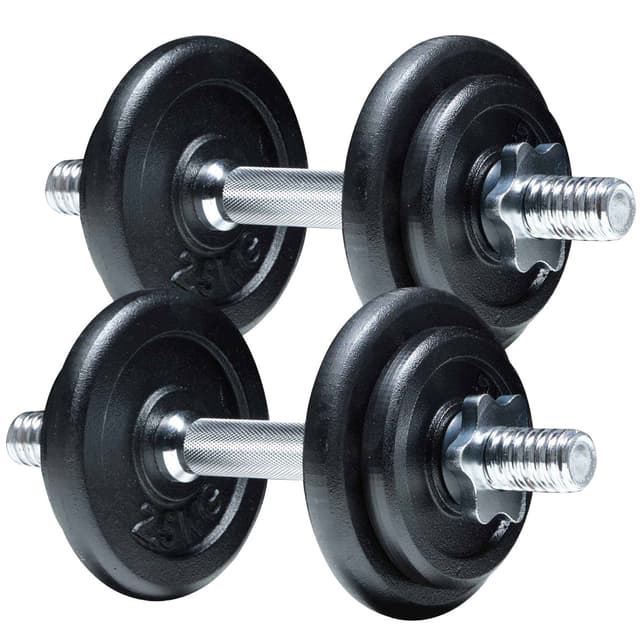 Fit'n Shape Justerbar Håndvægt, 20kg, jernplader