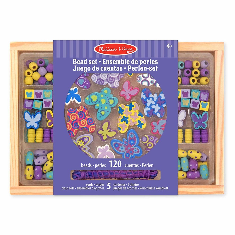 Ensemble de perles en bois papillons