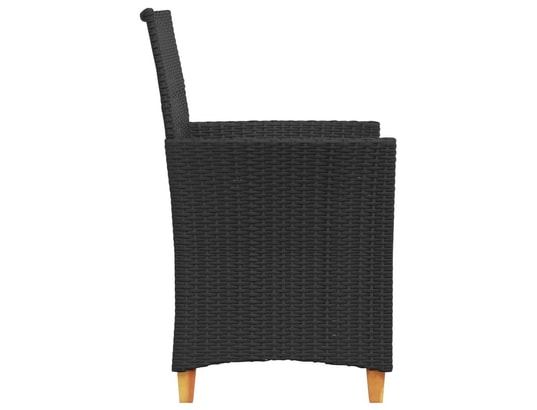 VIDAXL - Chaises de jardin coussins lot de 2 noir résine tressée et b...