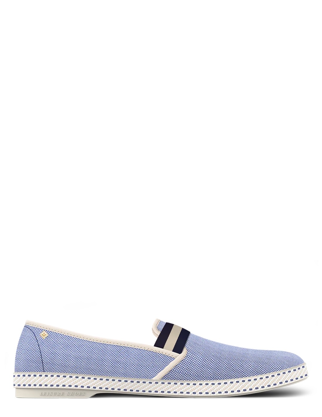 rivieras espadrilles homme college oxford bleu denim