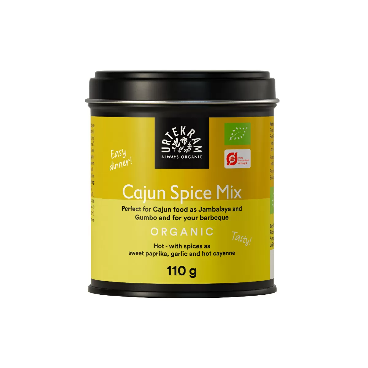 Urtekram Cajun Kryddermix, økologisk - 110 g