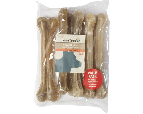 Beeztees hondensnack, kauwbotten van rauw leer, 21 cm, 5 stuks, kauwsnacks