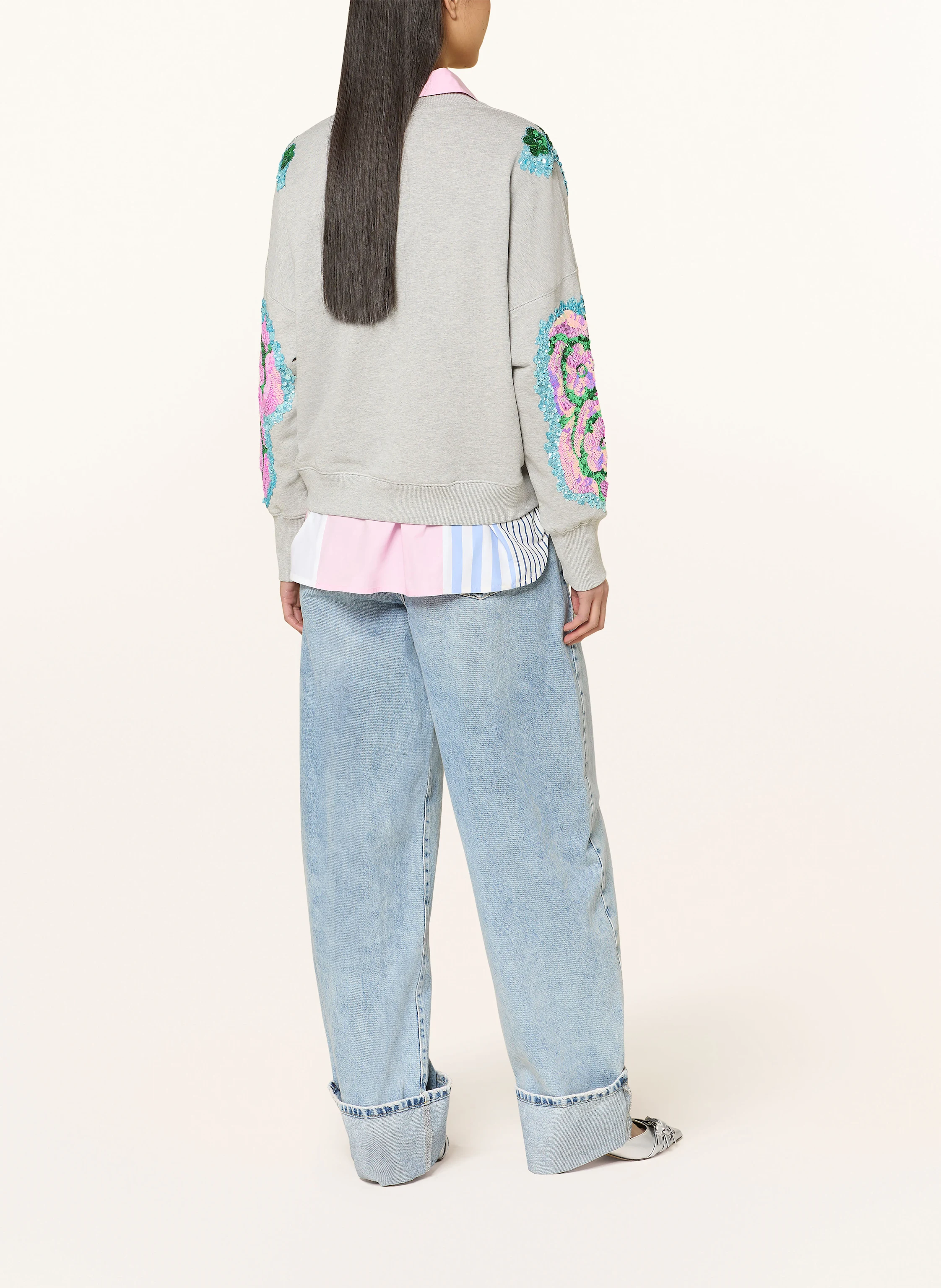 ESSENTIEL ANTWERP Sweatshirt HECRAZY mit Pailletten