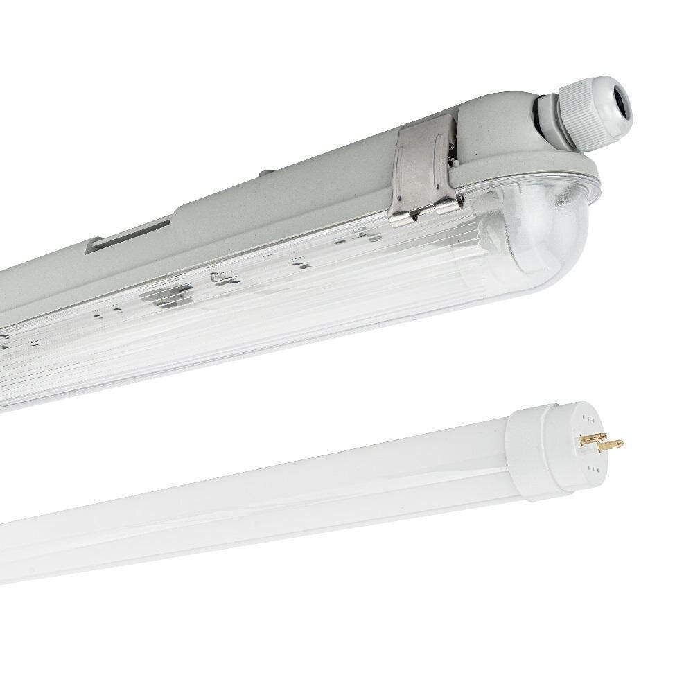 LED vochtbestendige lichtbalk Mason in transparant en grijs 18W 1800lm G13 IP65 1-lichts