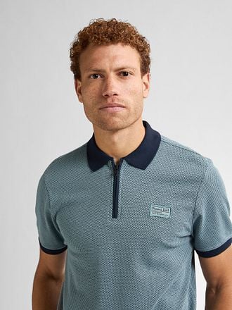 Petrol Half Zip Polo Keyline Ocean Blauw M-1050-POL907-5188 kopen