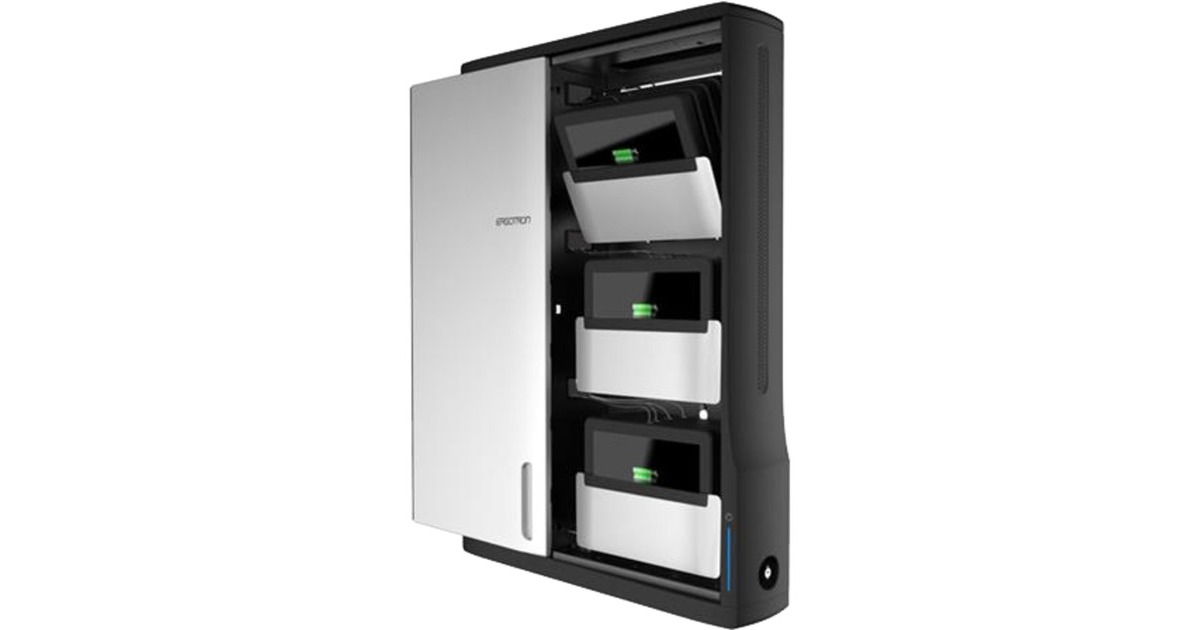 ErgotronZip12 Charging Wall Mount Storage Cabinet  (Zwart/zilver)