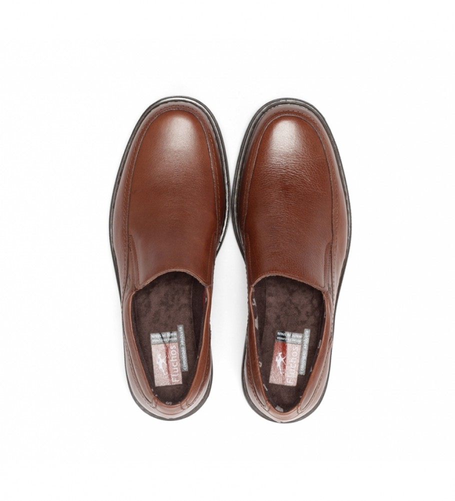 Sapatos Fluchos Clipper 9578 Cidacos em couro marrom